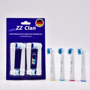 4 Aufsteckbürsten kompatibel für Oral-B Ersatzbürsten Precision Clean