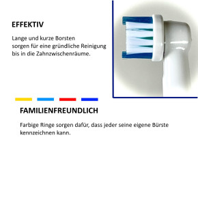 4 Aufsteckbürsten kompatibel für Oral-B Ersatzbürsten Precision Clean